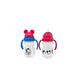 Disney Cudlie Mickey Mouse Baby Girl 2 Pack of 6 Oz Sippers Handles Pop Up Straw Character Molded Lid in Red & Blue