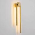 Mjsdjof Ultra-Thin Bedside Wall Lamp, Modern LED Wall Light, Linear Long Strip Wall Sconce, Golden Metal Wall Lamps with White Acrylic Lampshade, Nordic Simple Wall Lights for Bedroom