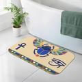 OPSREY Egyptian Scarab printed Diatomaceous earth soft floor mat Quick-drying bathroom carpet Bathroom bath mat carpet