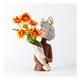Decor Artificial Flowers With Vase Artificial Floral Bonsai With Resin Vase, Simulation Fake Flowers Arrangement Potted Decoration For Home/Office/Parlor Faux Flowers Arrangements Ornaments small gift