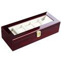 DameCo Watch Box Luxury Wooden Watch Box Watch Holder Box for Watches Men Glass Cover Jewelry Organizer Box Multi-slot Watch Organizer ，red Watch Organizer for Storage and Display (Color : 5 Slots)