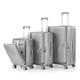 EastVita Luggage Sets, 4 Piece Suitcase Set 14/20/24/28 in, Expandable Carry On Luggage Set with Spinner Wheels, Hard Shell Luggage Sets with TSA Lock, Sliver, One Size, Lightweight