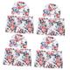 HEMOTON 4 Sets Swaddle Floral Swaddle Blankets Flower Suit Swaddle Sack Swaddle for Girl Printed Flowers Cotton Newborn