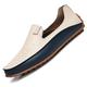 AQQWWER Mens Dress Shoes Men Boat Shoes Mens Slip-on Driving Casual Shoes Men (Color : Beige, Size : 46)