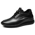 AQQWWER Mens Dress Shoes Men's Cow Leather Shoes British Casual Height Shoes Anti Slip Autumn Man Leather Shoes (Color : Schwarz, Size : 6.5)