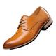 AQQWWER Mens Dress Shoes Men Shoes Pointed Toe Men Dress Shoes Businee Shoes Men Office Shoes Formal Male Footwear Working Shoes (Color : Brown, Size : 8)
