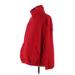 Old Navy - Maternity Fleece Jacket: Below Hip Red Solid Jackets & Outerwear - Women's Size Medium Maternity