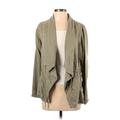 Max Jeans Jacket: Below Hip Green Solid Jackets & Outerwear - Women's Size Small