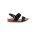 Mia Wedges: Black Solid Shoes - Women's Size 8 - Open Toe