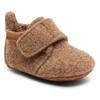 Hausschuh BISGAARD "Bisgaard Baby Wool", Kinder, Gr. 22, beige (46 camel), Wolle, klassisch, Schuhe, Wagenschuh, Babyschuh, Schlupfschuh mit Klettverschluss