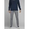 Chinohose JACK & JONES "MARCO CONNOR", Herren, Gr. 33, Länge 36, grau (grau melange), Obermaterial: 68% Polyester, 29% Viskose, 3% Elasthan, modisch, Hosen