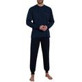 Pyjama GÖTZBURG Gr. 58, blau (blau, dunkel, allover) Herren Homewear-Sets Pyjamas