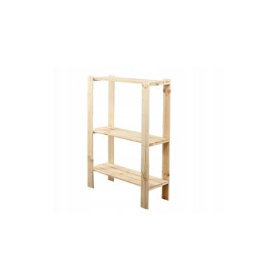 PROREGAL Holzregal WOODLAND | HxBxT 115x80x30cm | Fachlast 120kg | 3 Fachboden | Kiefernholz | Natur | Bücherregal Küchenregal Image