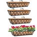 24 Inch Window Deck with Coco Liner,Hanging Flower Planter Window Basket Deck Railing Planter, 24" Window Boxes Horse Trough