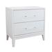 Carson Carrington Kronoberg White Lacquer 2 Drawer Nightstand