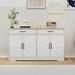 Farmhouse Buffet Cabinet Storage Sideboard with 2 Drawers and 4 Doors