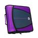 Case·it Mighty Zip Tab O-Ring Binder, 3 Inches, Deep Purple