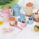 TYRY.HU 7pcs Mini Cups Set Pretend Play Toys For Girls Boy Soft Silicone Feeding Cup Early Education