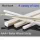 300mm long size 10x10/12x12/15x15/20x20mm Long square wood AAA+ Balsa Wood Sticks Strips for