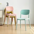 Plastic chair light luxury dining table dining chair restaurant home stackable desk design back