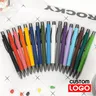 20-200 penne penna a sfera in metallo all'ingrosso penna pubblicitaria Texture in gomma Logo