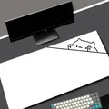 Black Cat with Paws Mouse Pad Kawaii Anime Deskmat Gaming Laptop Mousepad Minimalistic Office Carpet