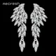 Mecresh Silver Color Crystal Wedding Drop Earrings for Women Korean Eagle Animal Bridal Earrings