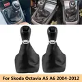 Chrom Leder Auto Schaltknauf Hebel Gaitor Boot Abdeckung Für Skoda Octavia A5 A6 2004 2005 2006 2007