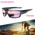 DOHOHDO Polaroid Sunglasses For Men Vintage Mirror Coating Driver Polarized Anti-glare Sun Glasses