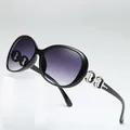 Sunglasses Ladies Anti-Ultraviolet Jade Crystal Texture Sunglasses Gradient Black Outdoor Sunglasses