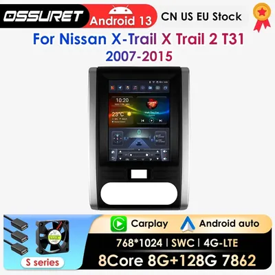 9,7 Zoll 2Din Carplay Android 13 Autoradio Für Nissan X-Trail X Trail 2 T31 MX6 2007-2015 Multimedia Head Unit Stereo Player