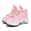 New 4 Wheel Skate Shoe Fashion Roller Parkour Skate Roller Skate Shows Boys Girls Adult Men Women