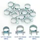 10pcs 7mm-17mm Mini Clamp Fuel Pipe Hose Clip Air Hose Water Pipe Fuel Hose Silicone Optional Size