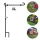 Weather Proof Garden Flag Pole Holder Durable Detachable Stable Garden Flags Stand Black Garden