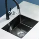 38x30cm Small Black Bar Sink 304 Stainless Steel Kitchen Sink Undermount Single Bowl For Home