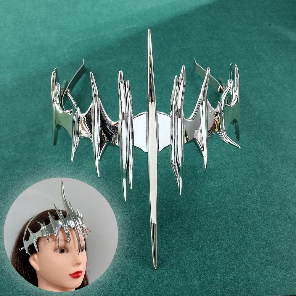 Luxus unregelmäßige Cyberpunk-Maske übertreiben Silber Farbe Gesichts schmuck Charme Punk Rock Head Zubehör für Frauen Männer Party Geschenk