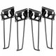 4 Pcs Table Extender Folding Legs Heavy Duty Metal Furniture Coffe Bench Black Storage