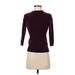 Talbots Cashmere Pullover Sweater: Burgundy Solid Sweaters & Sweatshirts - Women's Size P Petite