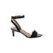 Naturalizer Heels: Black Print Shoes - Women's Size 8 1/2 - Open Toe