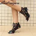 Ladingwu Neue Stil Latin Dance Schuhe Rumba Tango Dance Stiefel Salsa Nationalen Standard Tanz