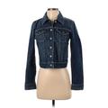 Levi's Denim Jacket: Short Blue Print Jackets & Outerwear - Women's Size Small