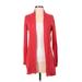 Beth Bowley Cardigan Sweater: Red Solid Sweaters & Sweatshirts - Women's Size P