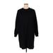 Old Navy Casual Dress - Shift Crew Neck 3/4 sleeves: Black Print Dresses - Women's Size X-Large Tall