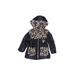 Betsey Johnson Coat: Black Leopard Print Jackets & Outerwear - Size 2Toddler