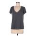 Express Short Sleeve T-Shirt: Gray Tops - Women's Size Medium