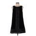 BCBGMAXAZRIA Casual Dress - Mini High Neck Sleeveless: Black Print Dresses - Women's Size 2 - Print Wash