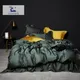 Liv-Esthete Dark Green 100% Silk Bedding Set Healthy Pure Silk Luxury Queen King Duvet Cover Flat