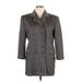 The J. Peterman Co. Wool Blazer Jacket: Mid-Length Brown Chevron/Herringbone Jackets & Outerwear - Women's Size 10