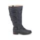 Journee Collection Boots: Gray Print Shoes - Women's Size 9 - Round Toe