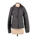 The North Face Jacket: Below Hip Gray Print Jackets & Outerwear - Women's Size Small